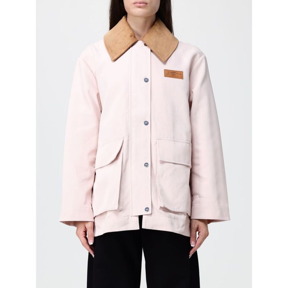 Ganni Women Recycled Polyethylene Shirt Jacket Ganni With Velvet Collar